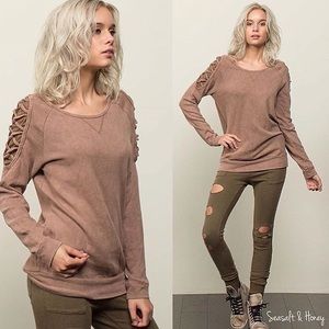 Shoulder detail pullover