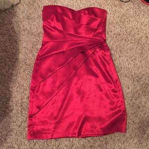 Nordstrom red mini strapless dress