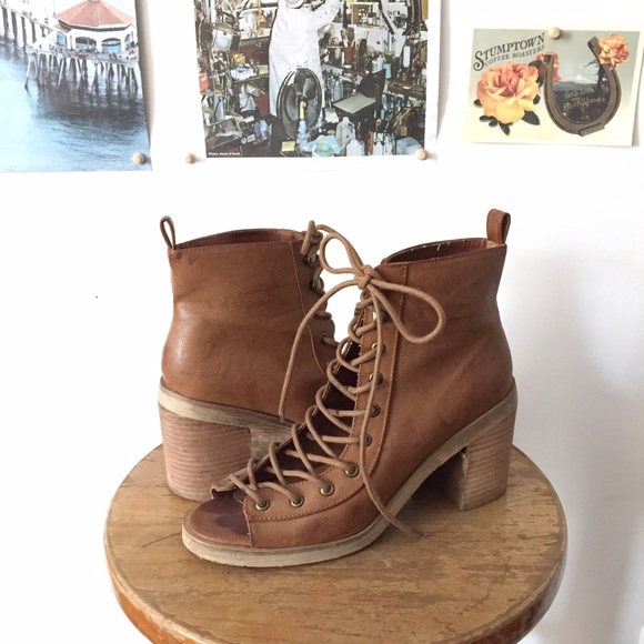 Urban Outfitters Lace Up Booties