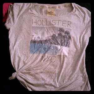 Light grey beach hollister tee