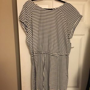 Blue and white spring dress