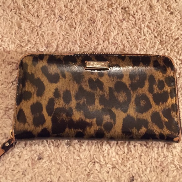 kate spade Handbags - Kate Spade Cheetah Zip Wallet