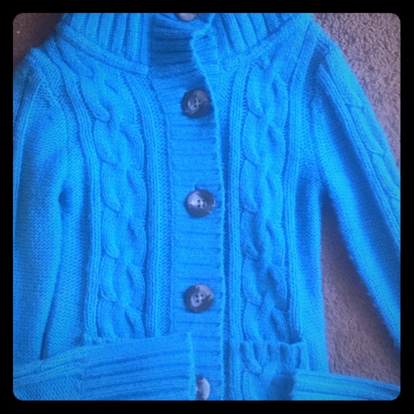 Sold!!!Aeropostale blue button up sweater/cardigan