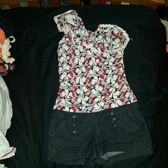 Super adorable romper with the cutest shorts