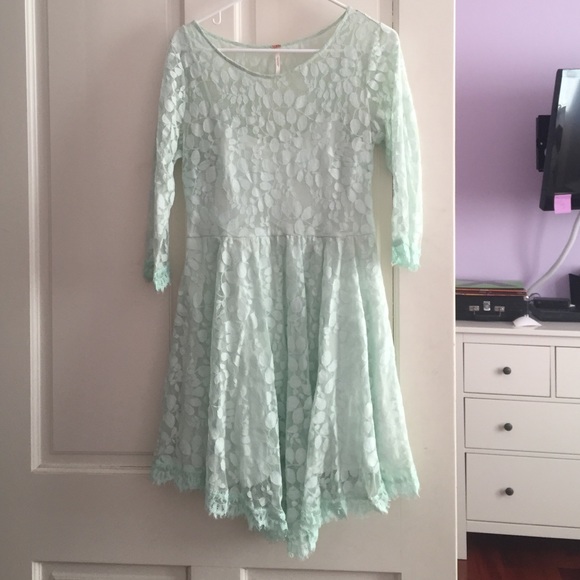 Free people mint green dress