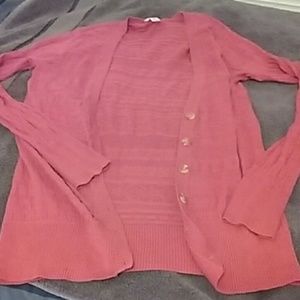 Orange aztec cardigan