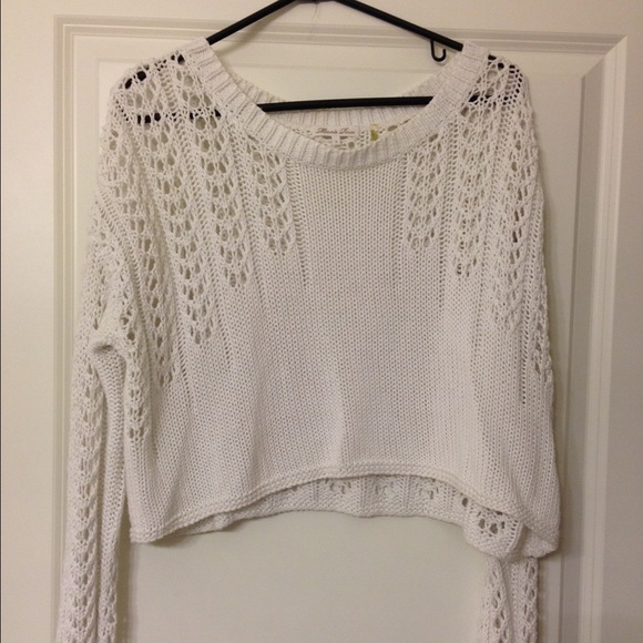 White Knit cropped sweater