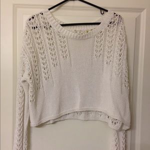 White Knit cropped sweater
