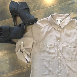 H&M Sheer button up shirt