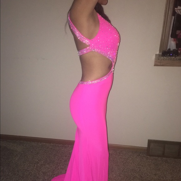 Jovani Prom Dress size 2 (hotpink) - Picture 3 of 4