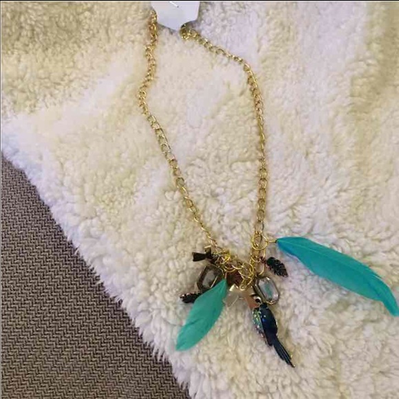 New Long Fashion Necklace Fun Feather Bird