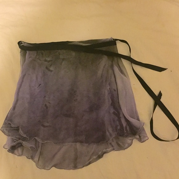 PURPLE WATERCOLOR WRAP SKIRT