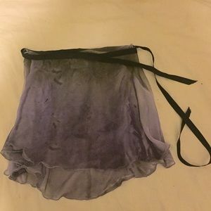 PURPLE WATERCOLOR WRAP SKIRT