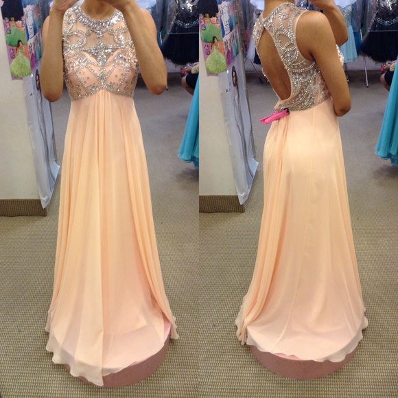 La Femme Blush Prom Dress