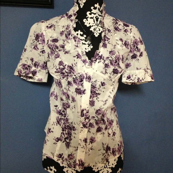 Forever 21 Purple Floral Blouse