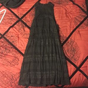 Black Midi backless dress