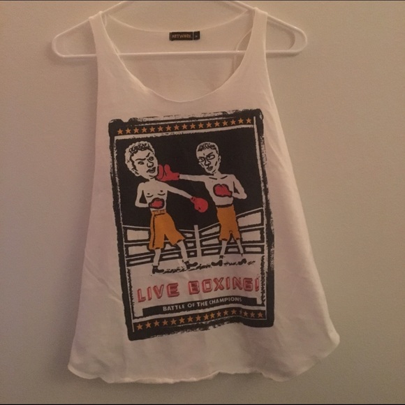 White pattern tank top