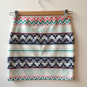 Zara Aztec Print Skirt