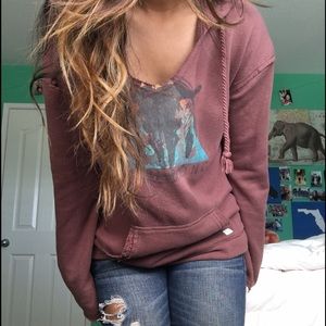 Deep V Neck Hoodie