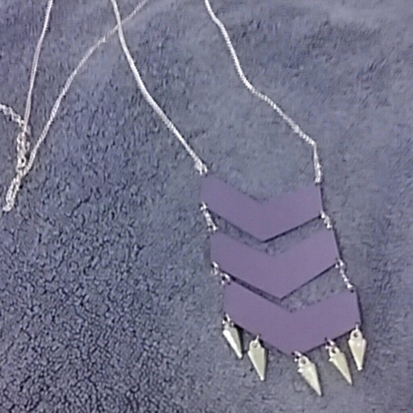 Purple statement necklace