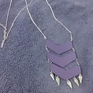Purple statement necklace