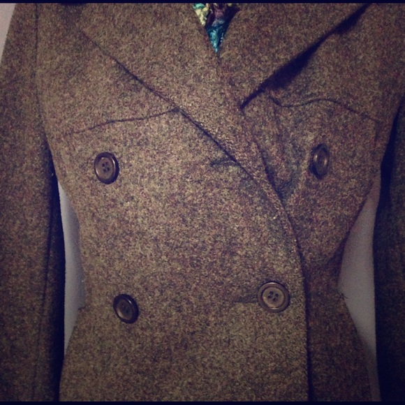 Express Wool Charcoal Gray Peacoat