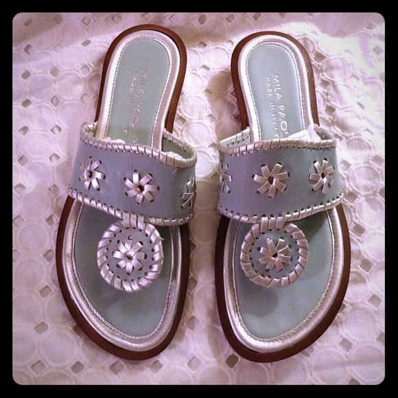 MILA PAOLI Blue & Silver Sandals