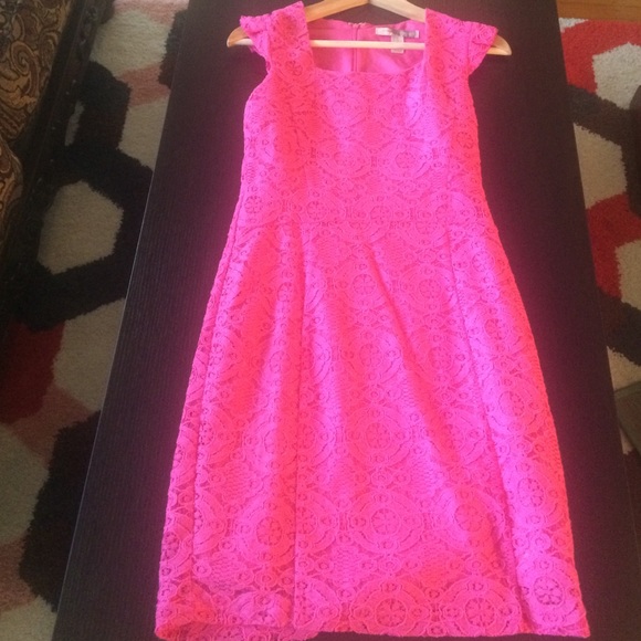 Bright pink lace dress - Forever 21