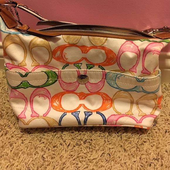 SOLD! Coach spring colored shoulder bag