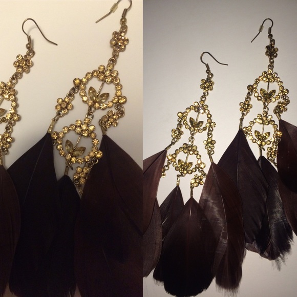 Feather Chandelier Earrings