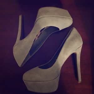 Jessica Simon Suede Platform Heels