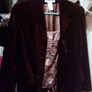 Velvet like classic lined blazer