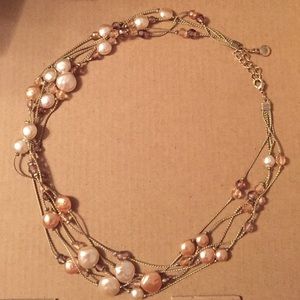 Pearl and gold necklace