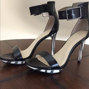 Calvin Klein Vivian calf zebra heels 7.5