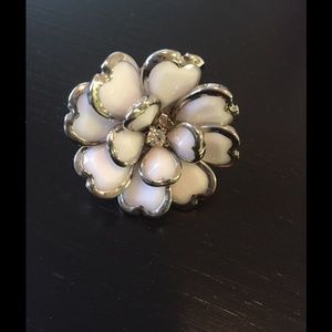 White flower ring