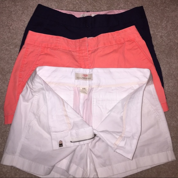 A bundle of Jcrew chino shorts, size 8