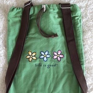 Life is Good Drawstring Backpack