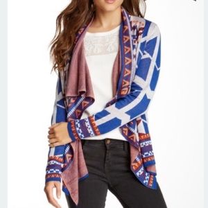 Flying Tomato Aztec print cardigan