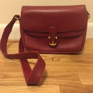 Red Leather Handbag Made in Italy