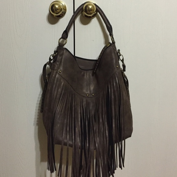 Brown Fringe Purse