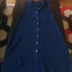 Forever 21 Longline High-Low Button Up