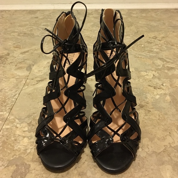 Prabal Gurung for Target Black Lace Up Heels