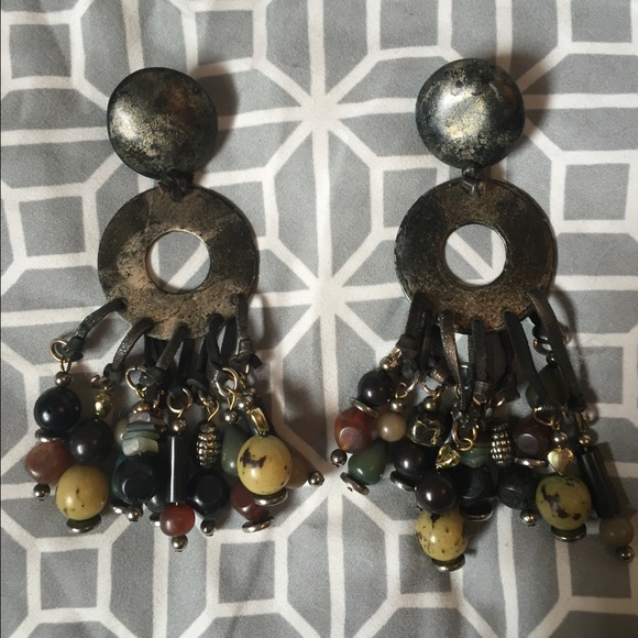 Vintage purposely tarnished Earrings