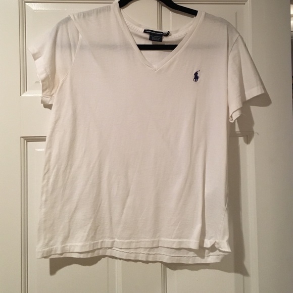 Ralph Lauren white v-neck shirt