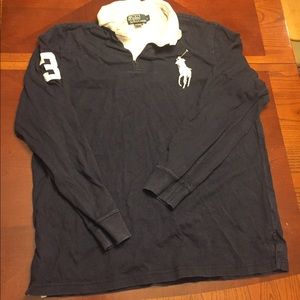 Men's Ralph Lauren collared shirt- blue