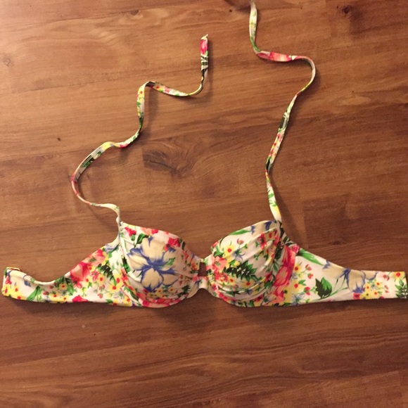 Floral bikini top