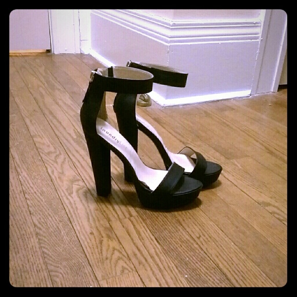 Black platform heels