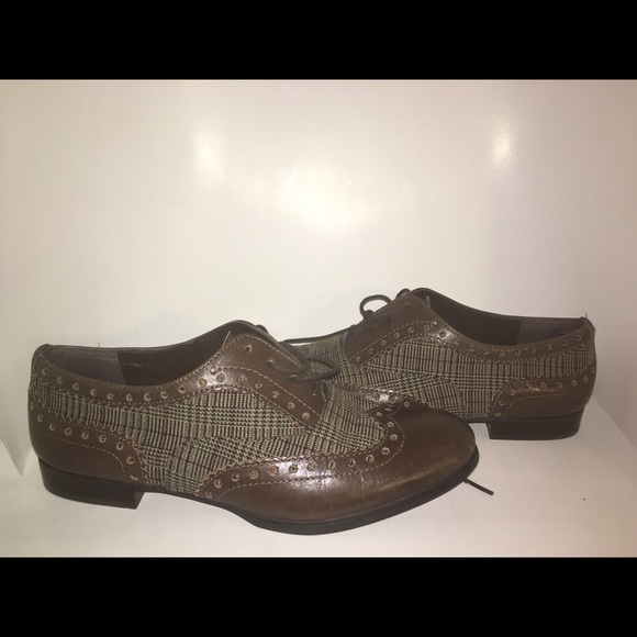 Franco Sarto Shoes - Franco Sarto plaid leather wingtip Oxford 7.5