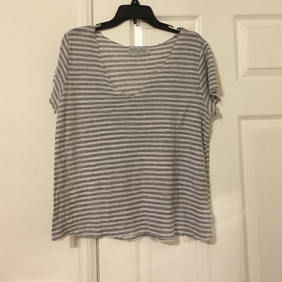 Stripped slouchy tee