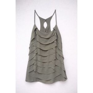 Naked Zebra Ruffled Tank Top